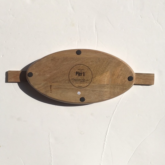 Pier 1 Wood Tray Bowl Catchall - Picture 5 of 10